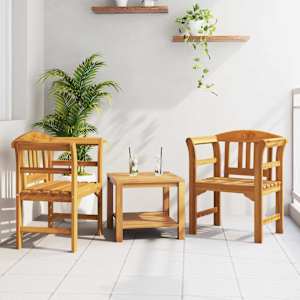 Klop s rozami Naravna 68,5 x 46 x 82,5 cm Masiven les akacije