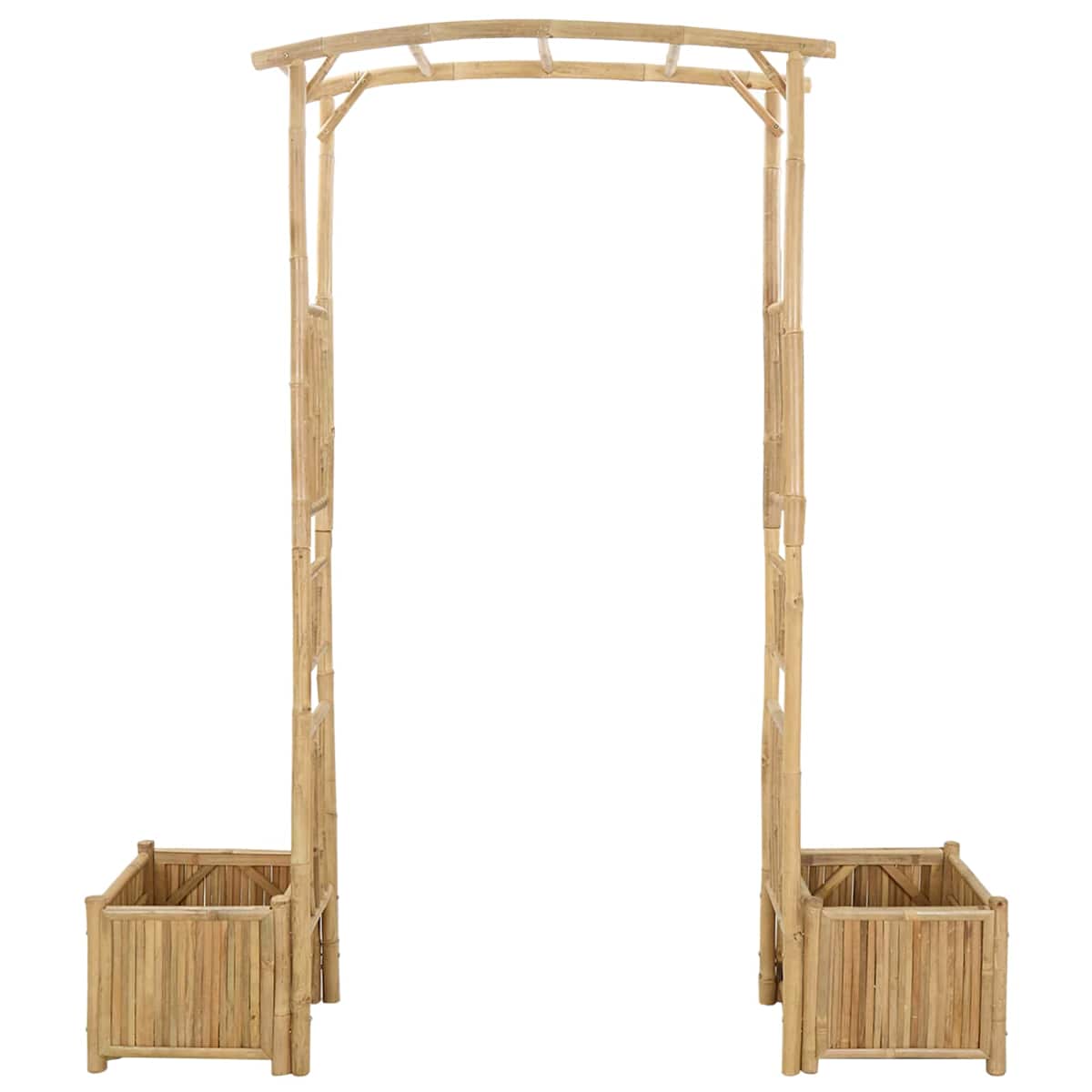 Havebue Naturfarvet 177 x 40 x 205 cm Bambus - Billede 3