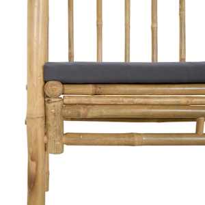 Zahradní oblouk s lavičkou Tmavě šedá 115 x 50 x 205 cm Bambus - obrázek 7