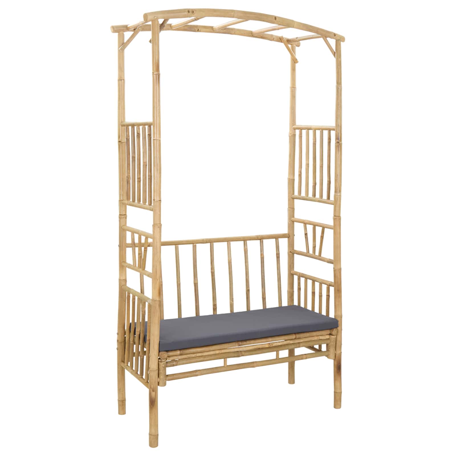 Tuinboog met Bank Naturel 115 x 50 x 205 cm Bamboe image 2