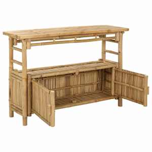 Konzolový stolek s policí Přírodní 110 x 35 x 75 cm Bambus - obrázek 3