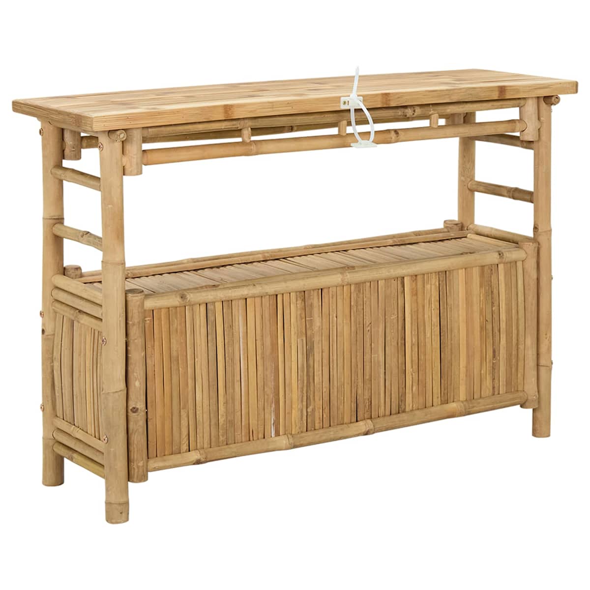 Konsolbord med hylde Naturfarvet Bambus - Billede 6
