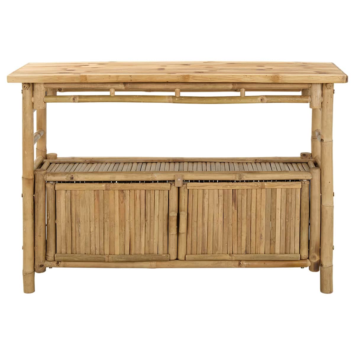 Konsolbord med hylde Naturfarvet Bambus - Billede 4