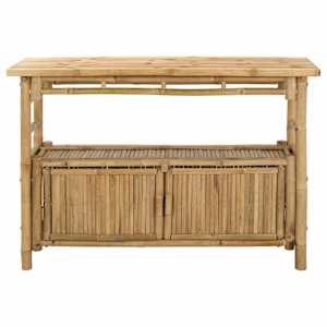 Konzolový stolek s policí Přírodní 110 x 35 x 75 cm Bambus - obrázek 4