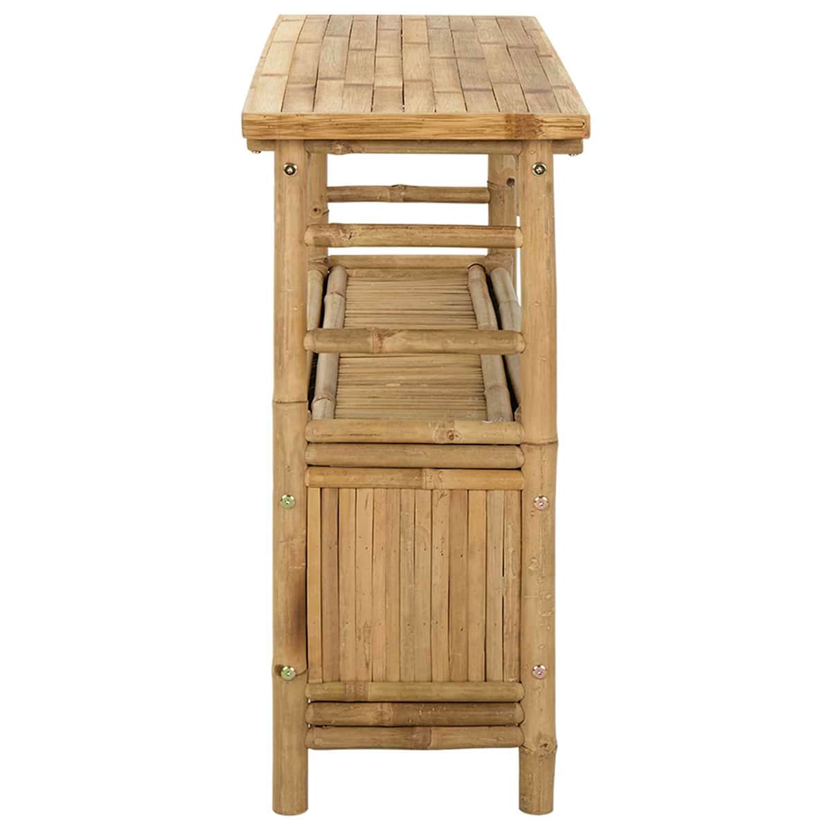 Konsolbord med hylde Naturfarvet Bambus - Billede 5