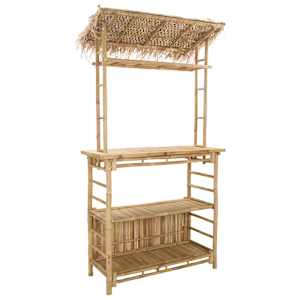 Venkovní barový stůl Přírodní 110 x 50 x 209 cm Bambus - obrázek 5