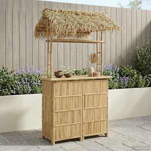 Zunanja barska miza Naravna 115 x 95 x 215 cm Bambus