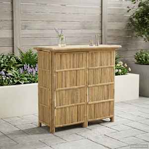 Zunanja barska miza Naravna 115 x 55 x 105 cm Bambus