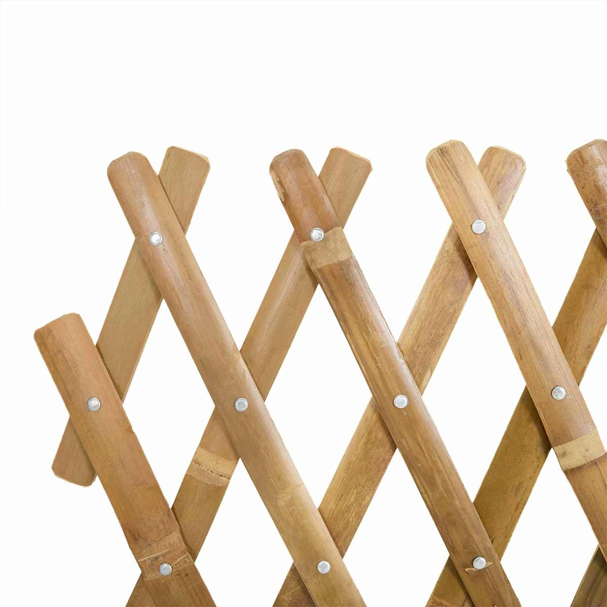 Udvidelig espalierhegn 2 stk. 100 x 105 cm Bambus Lys Brun - Billede 7