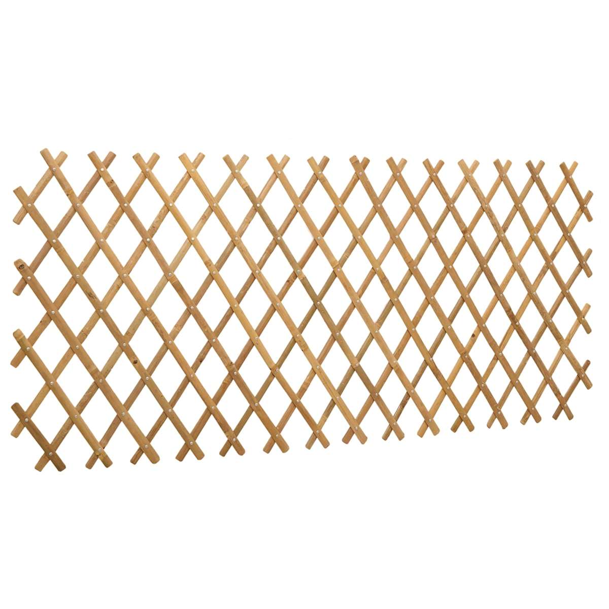 Udvidelig espalierhegn 2 stk. 100 x 105 cm Bambus Lys Brun - Billede 3
