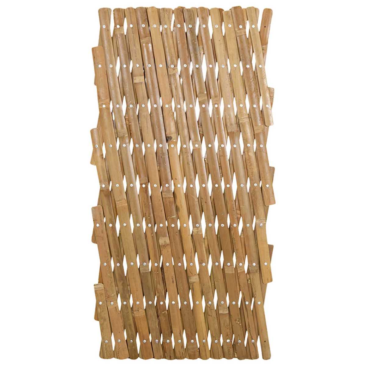 Udvidelig espalierhegn 2 stk. 100 x 105 cm Bambus Lys Brun - Billede 4