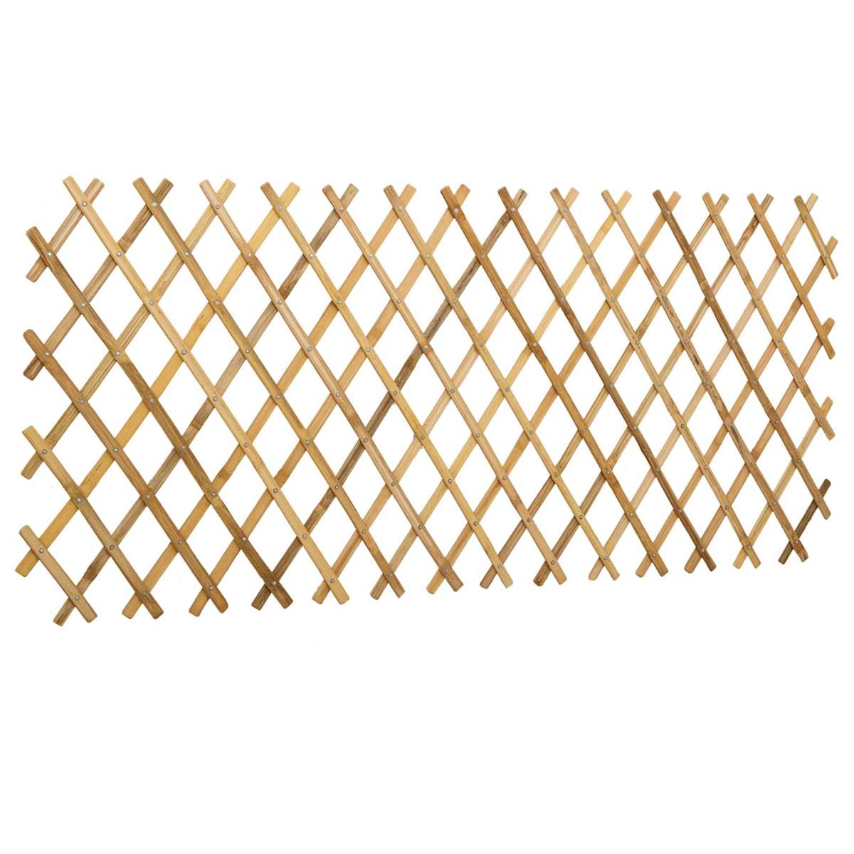 Udvidelig espalierhegn 2 stk. 100 x 105 cm Bambus Lys Brun - Billede 6