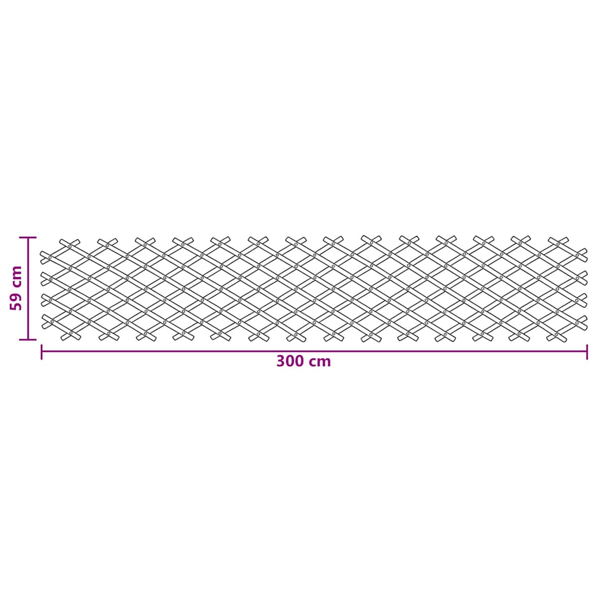 Udvidelig espalierhegn 2 stk. 100 x 105 cm Bambus Lys Brun - Billede 10