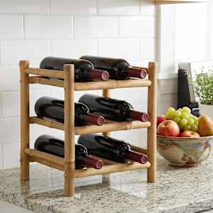 Stojalo za vino Naravna 32,5 x 29,5 x 36 cm Bambus