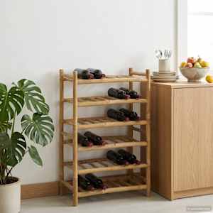 Stojalo za vino Naravna 57 x 29,5 x 72 cm Bambus