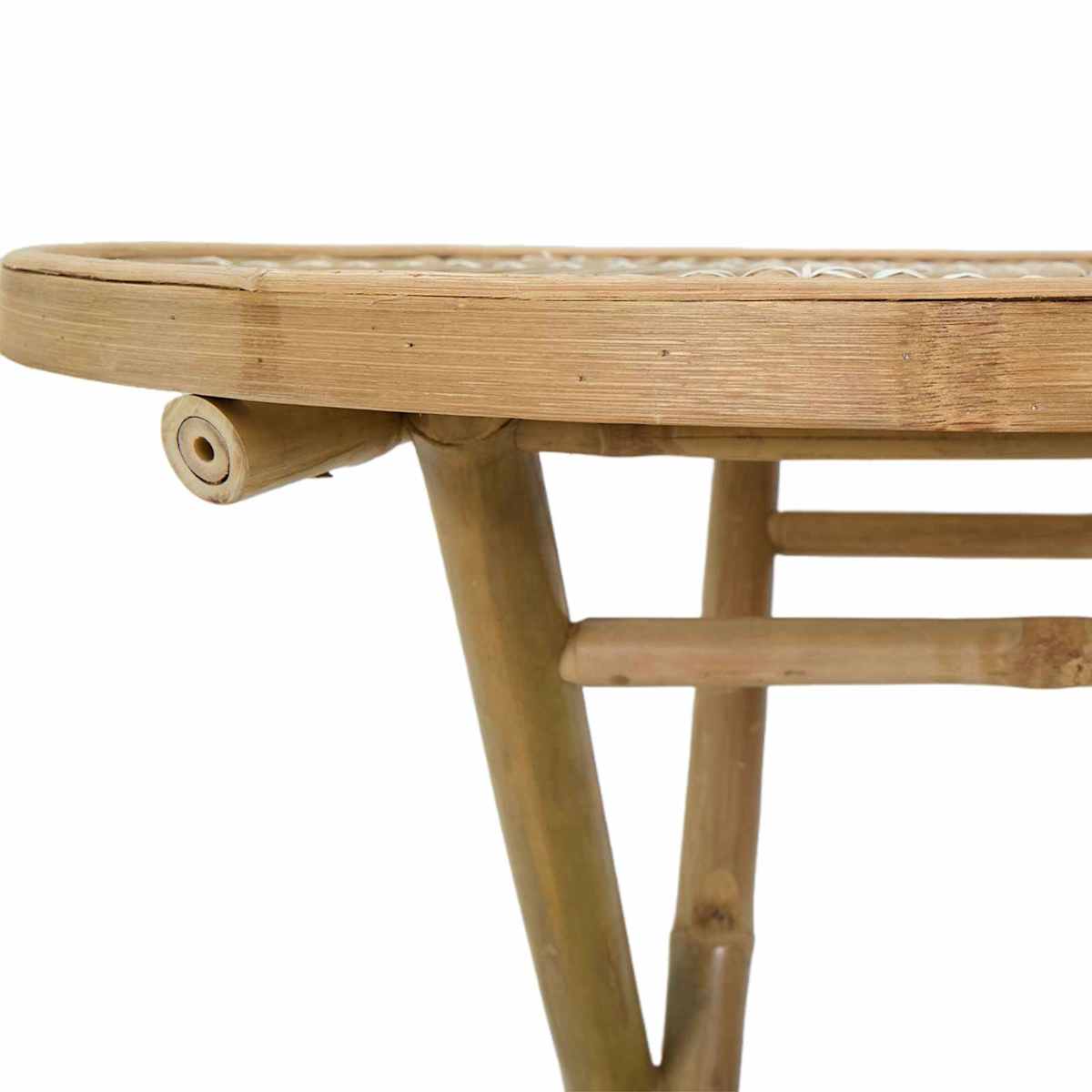 Havemøbel Bord Naturfarvet 80 x 70 cm Bambus - Billede 8