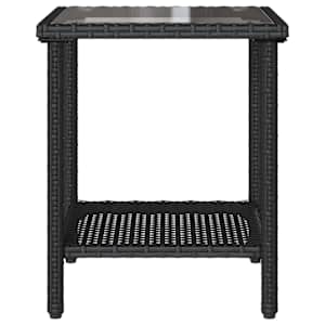 Zahradní sofa s polštářem 2 pcs Černá a tyrkysová Poly ratan - obrázek 8