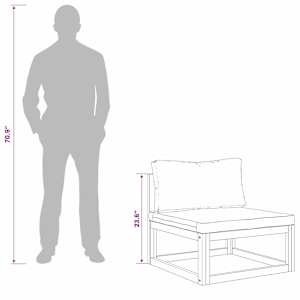 Set pohovek 5 ks Přírodní Masivní akátové dřevo - obrázek 8