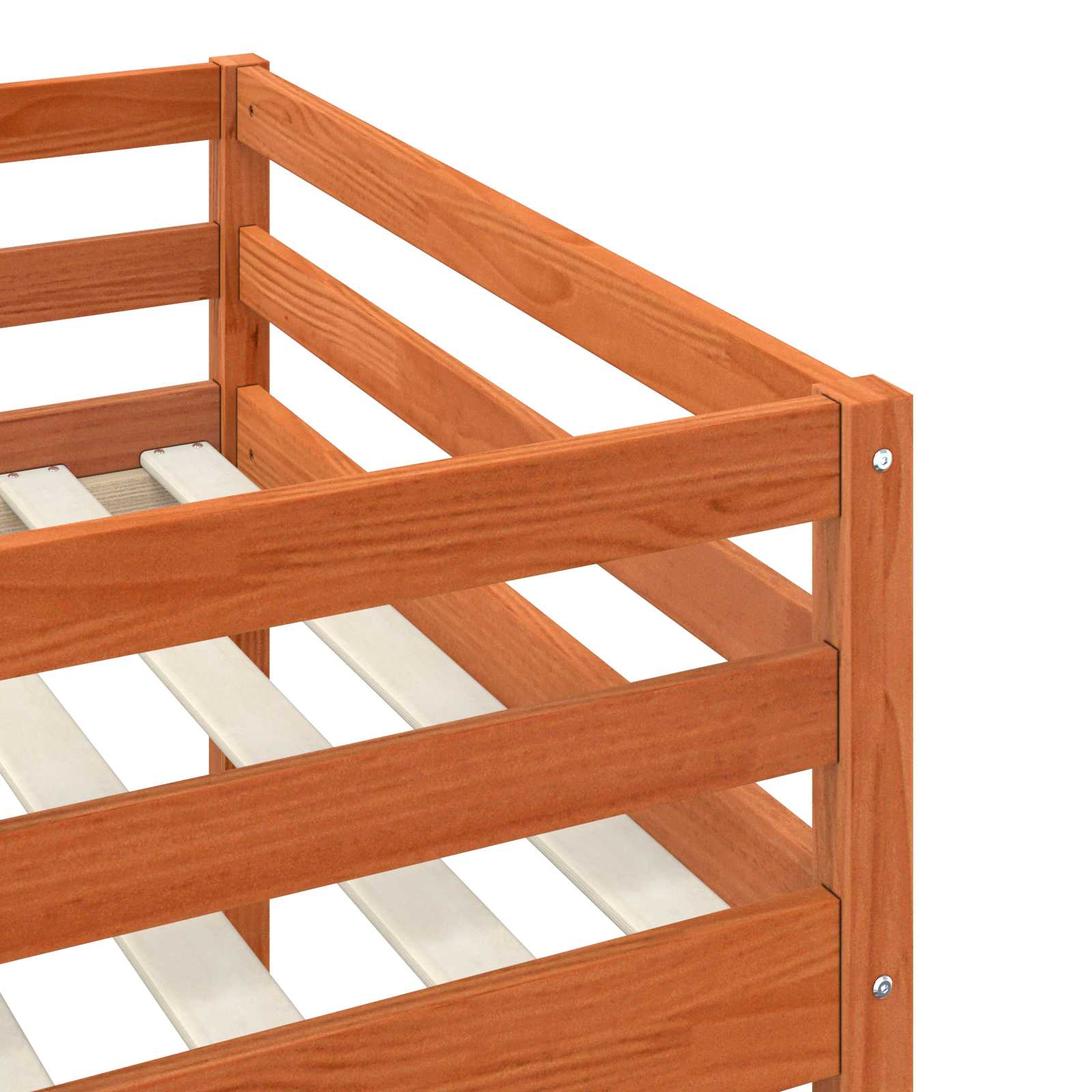 Loft Bed Wasbruin 90 x 190 cm Massief grenenhout image 7