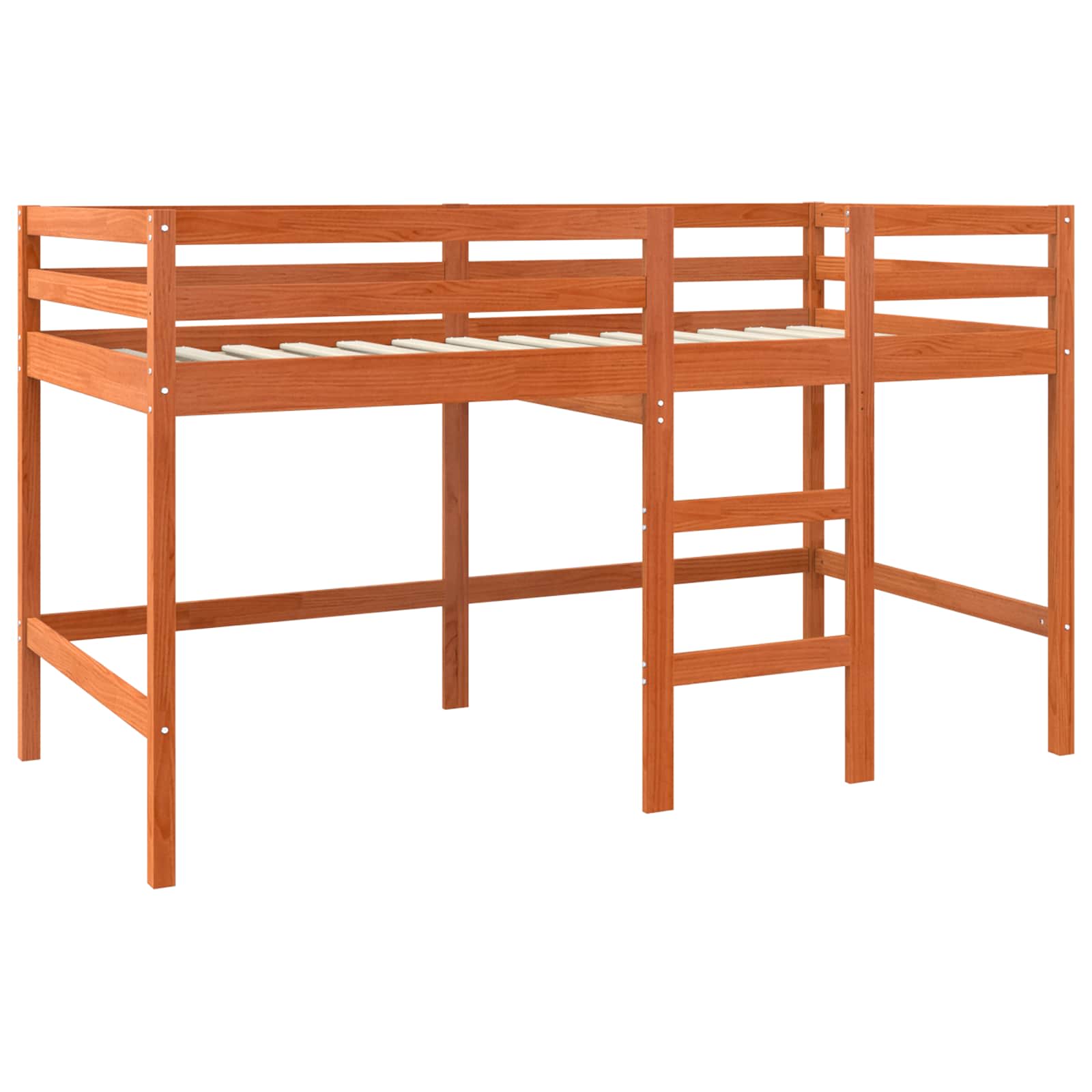 Loft Bed Wasbruin 90 x 190 cm Massief grenenhout image 3