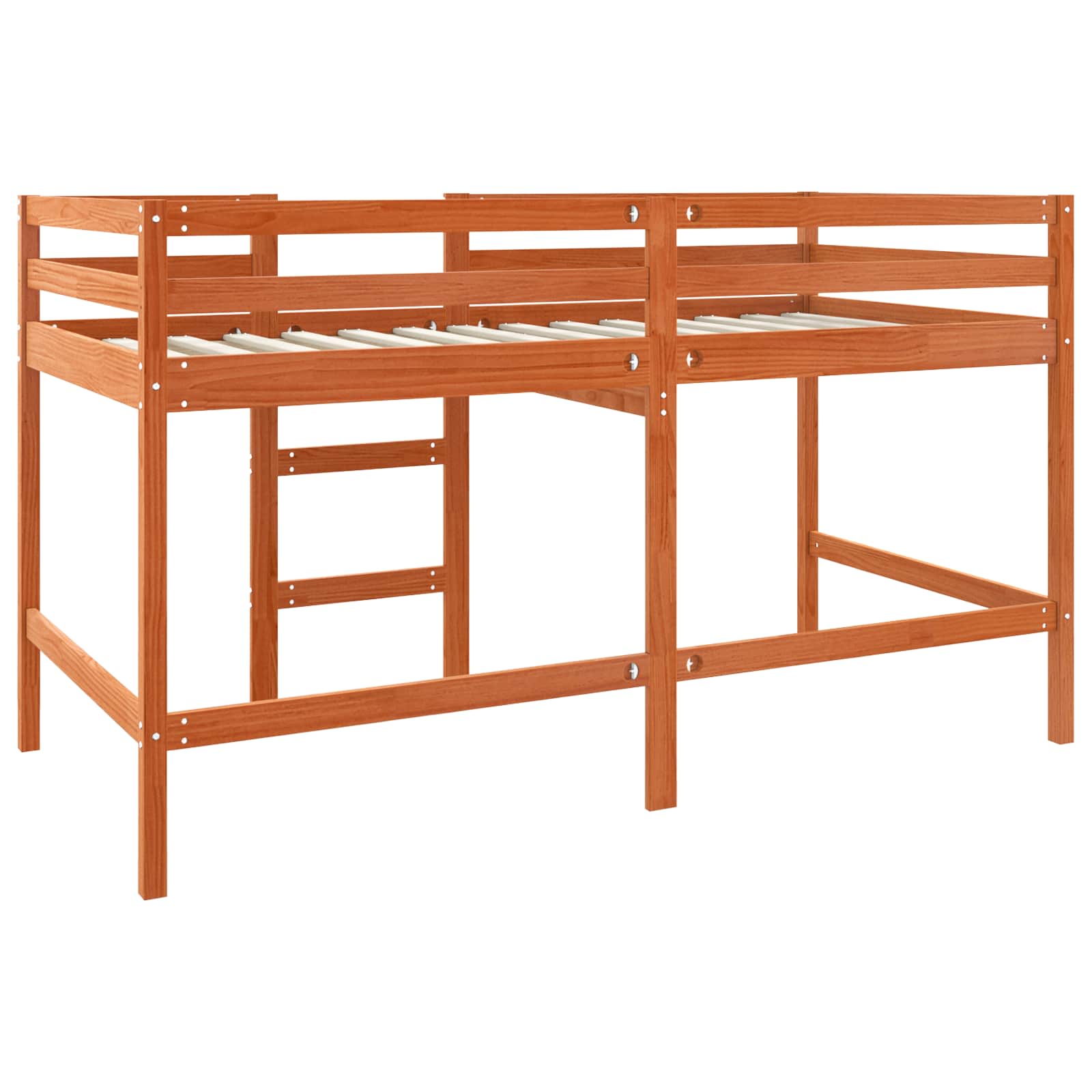 Loft Bed Wasbruin 90 x 190 cm Massief grenenhout image 6