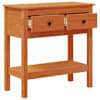 vidaXL Konsoollaud sahtliga Vahapruun 75 x 35 x 75 cm Pine Puit