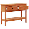 vidaXL Konsoollaud sahtliga Vahapruun 100 x 35 x 75 cm Pine Puit