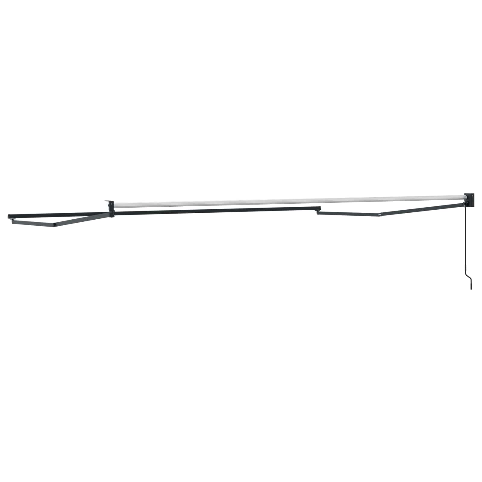 Handmatig uitschuifbaar zonnescherm Antraciet 4 x 2 m Aluminium image 4