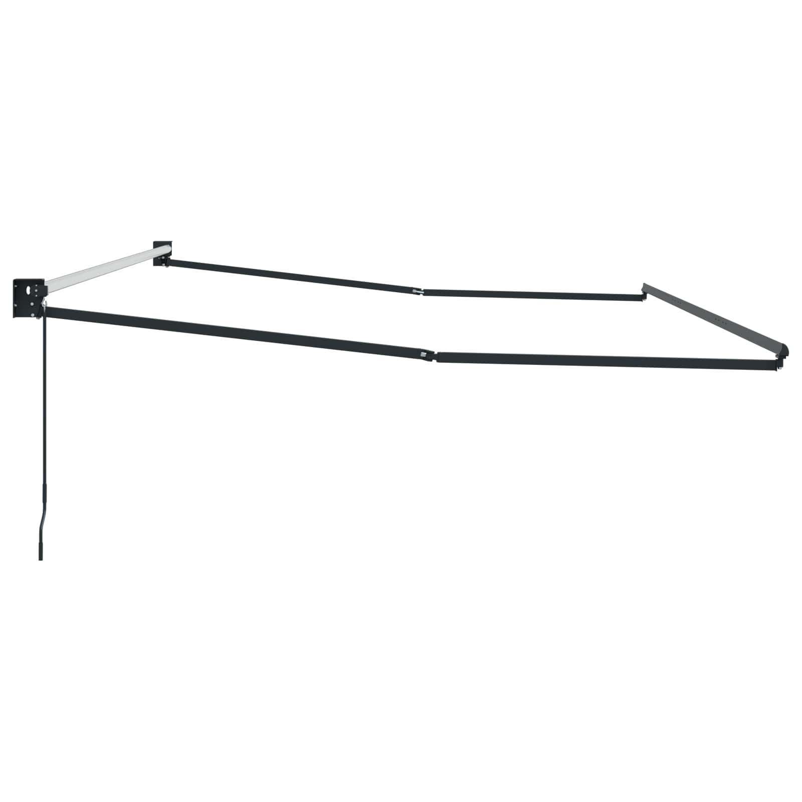 Handmatig uitschuifbaar zonnescherm Antraciet 4 x 2 m Aluminium image 3