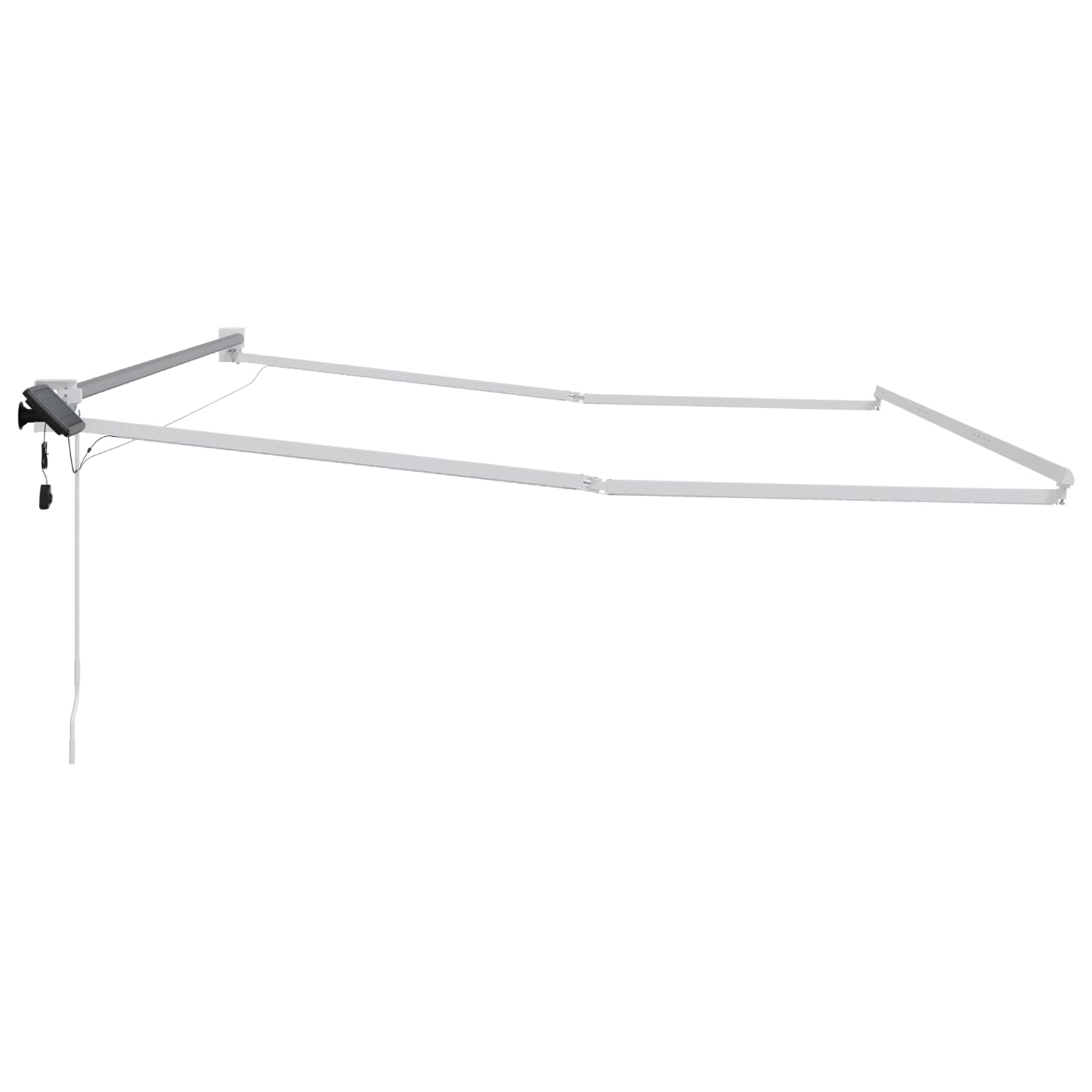 vidaXL Električni zložljivi okvir tende Bela 4 x 2 m Aluminij - slika 6
