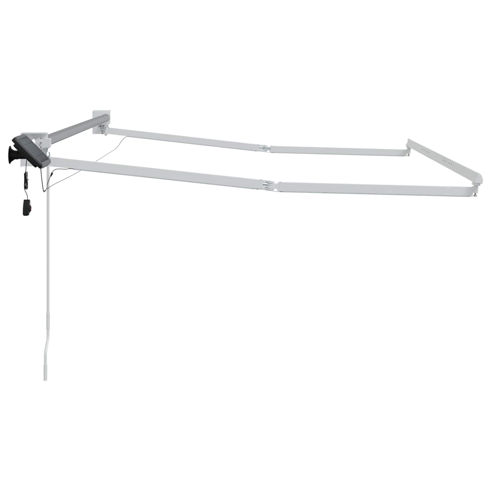 vidaXL Električni zložljivi okvir tende Bela 3 x 2,5 m Aluminij - slika 6