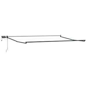 Električni zložljivi okvir tende Antracit 5 x 3 m Aluminij