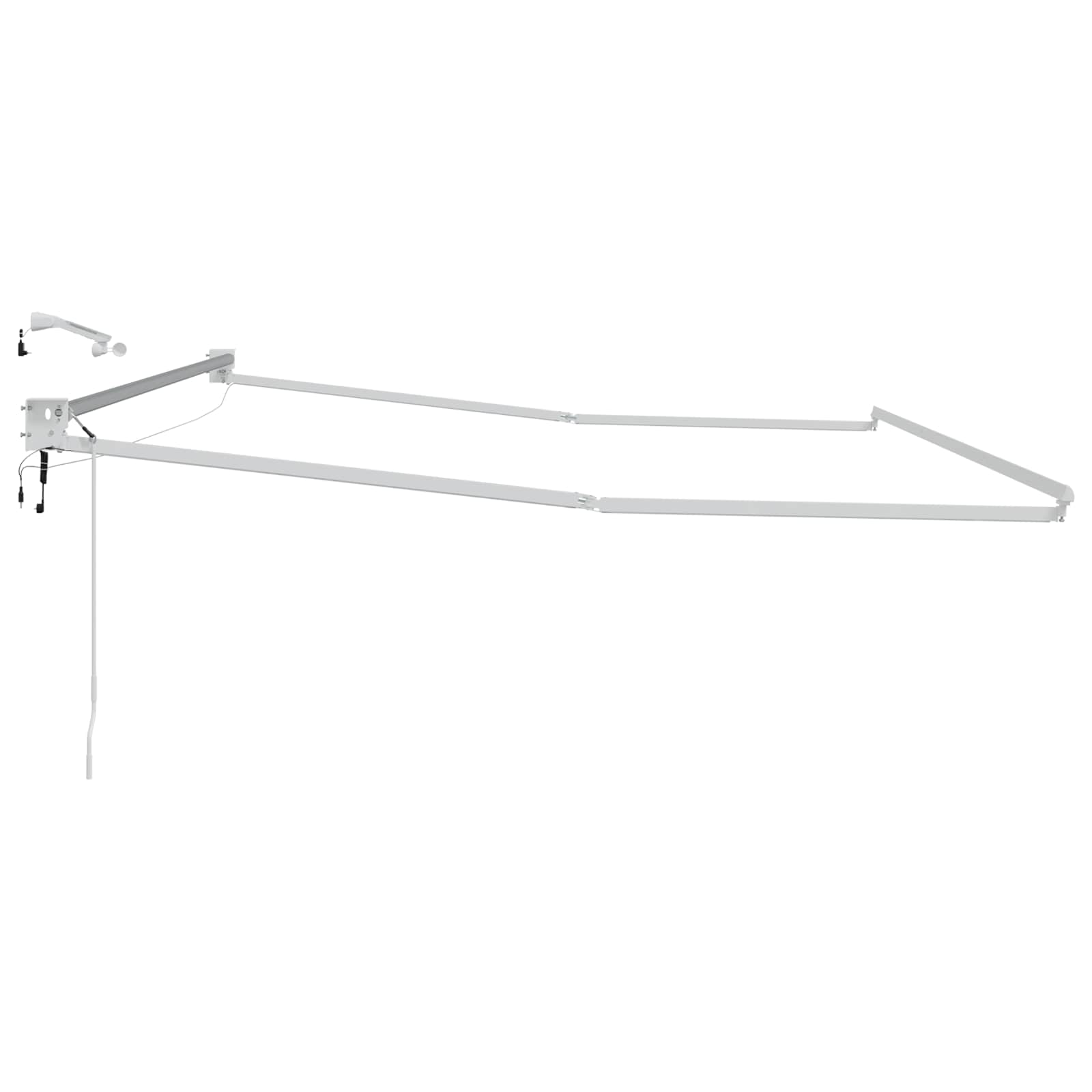 Elektrisch uitschuifbaar zonnescherm frame Wit 4,5 × 3 m image 4