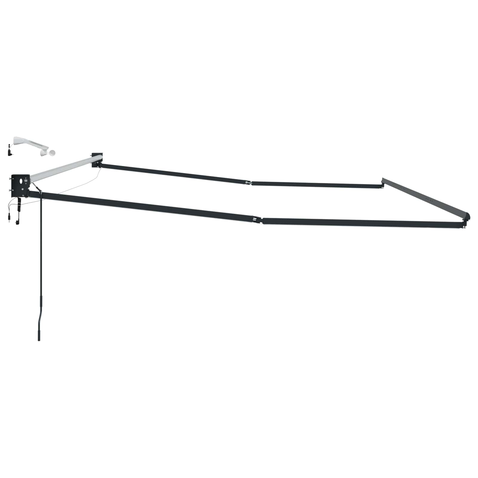 vidaXL Elektrisches Markisenrahmen Anthrazit 5 x 3 m Aluminium – Bild 4