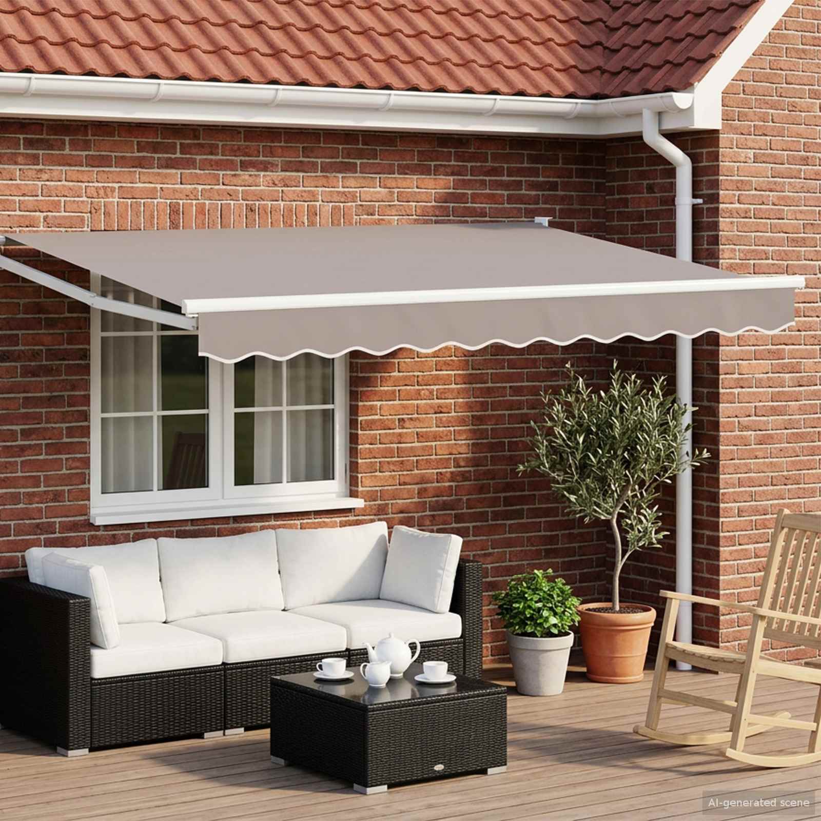 vidaXL Električni zložljivi okvir tende Bela 3 x 2 m Jeklo