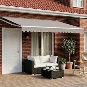 Električni zložljivi okvir tende Bela 5 x 3 m Jeklo