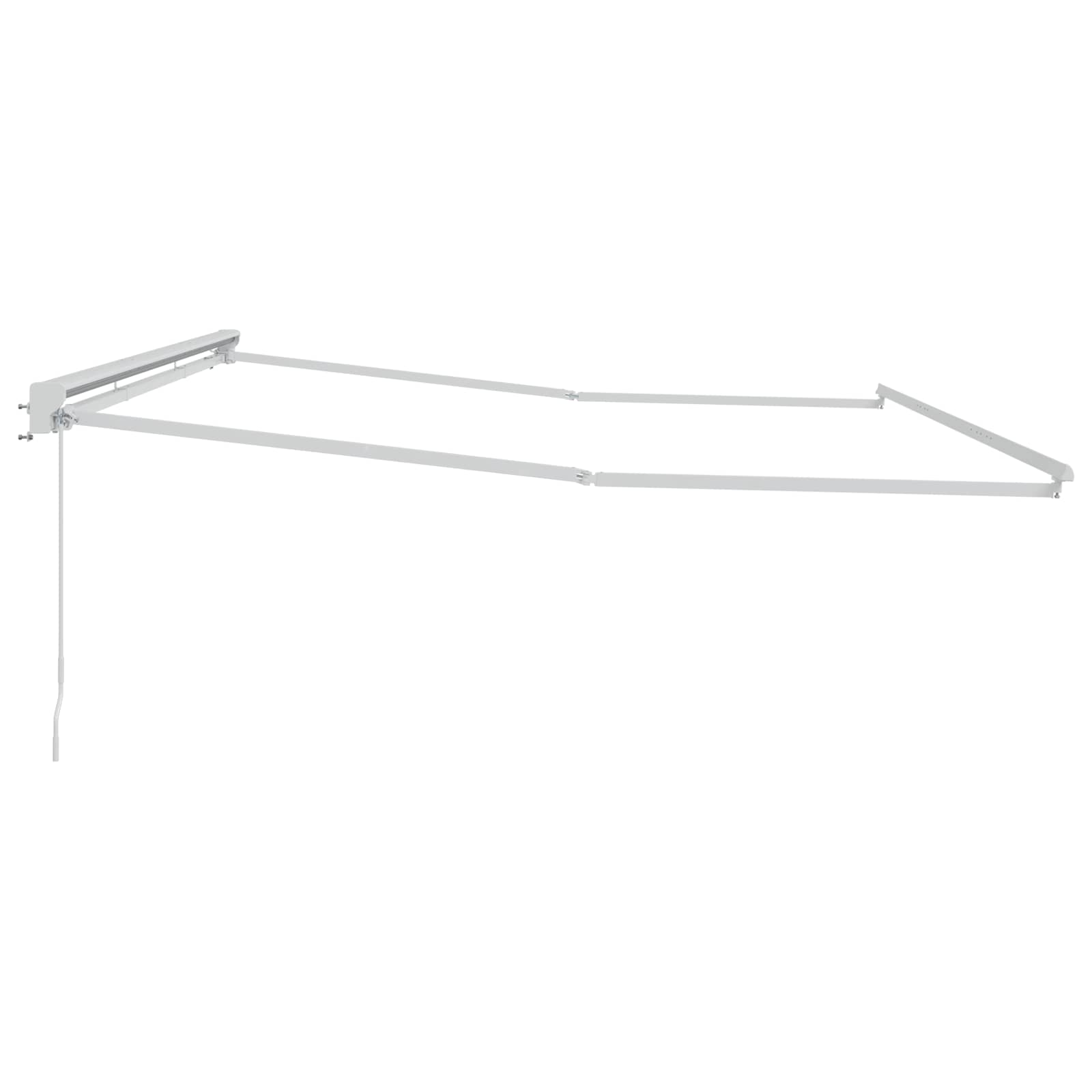 Handmatige Luifel Frame Verstelbaar Wit 4,5 × 3,5 m Staal image 3