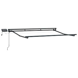 vidaXL Manuaalne varikatus LED-idega Antratsiit 2,5 x 2 m Alumiinium