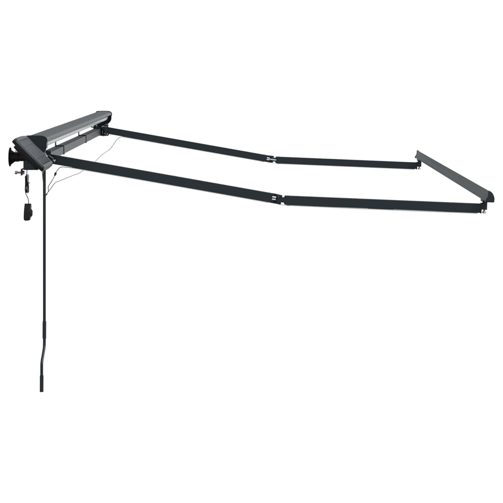 Handmatige Luifelhouder met LED's Antraciet 3 x 2 m Aluminium image 4