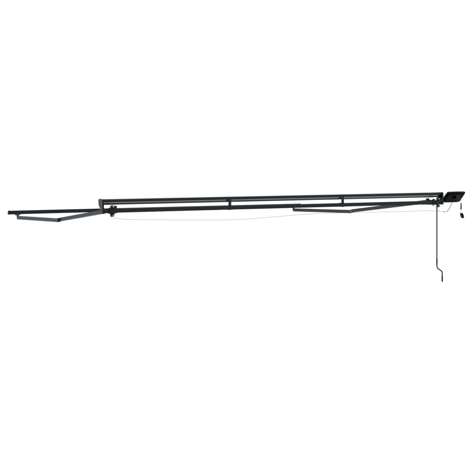 Handmatige Luifelhouder met LED's Antraciet 5 × 3,5 m Aluminium image 5