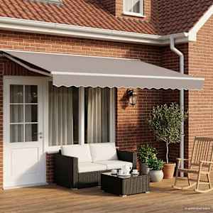 Električni zložljivi okvir tende Bela 4 × 3 m Jeklo