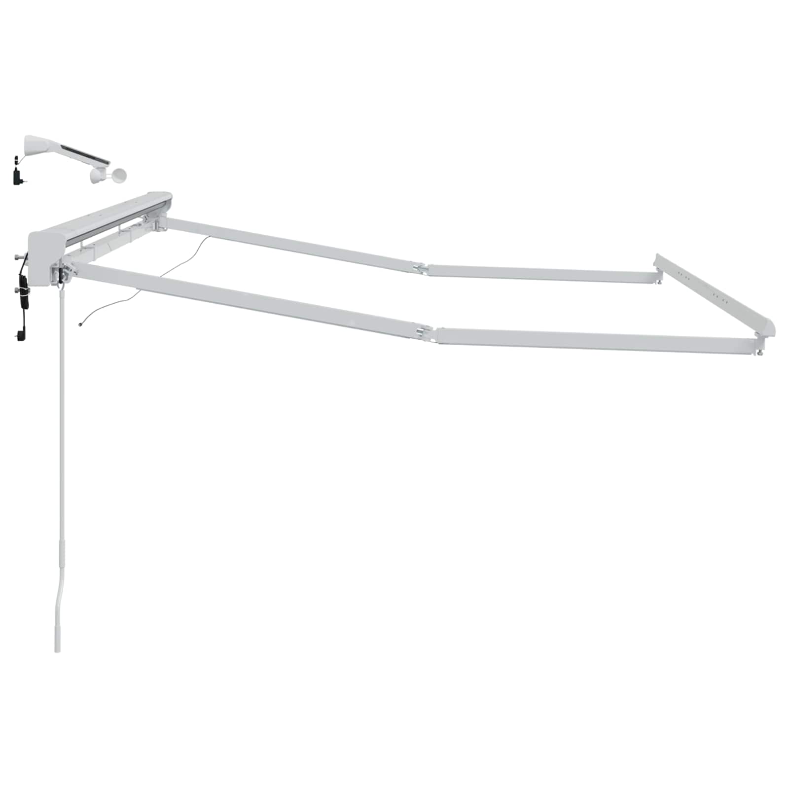 Elektrisch Zonnescherm Frame met LED's Wit 3 x 2 m Aluminium image 4