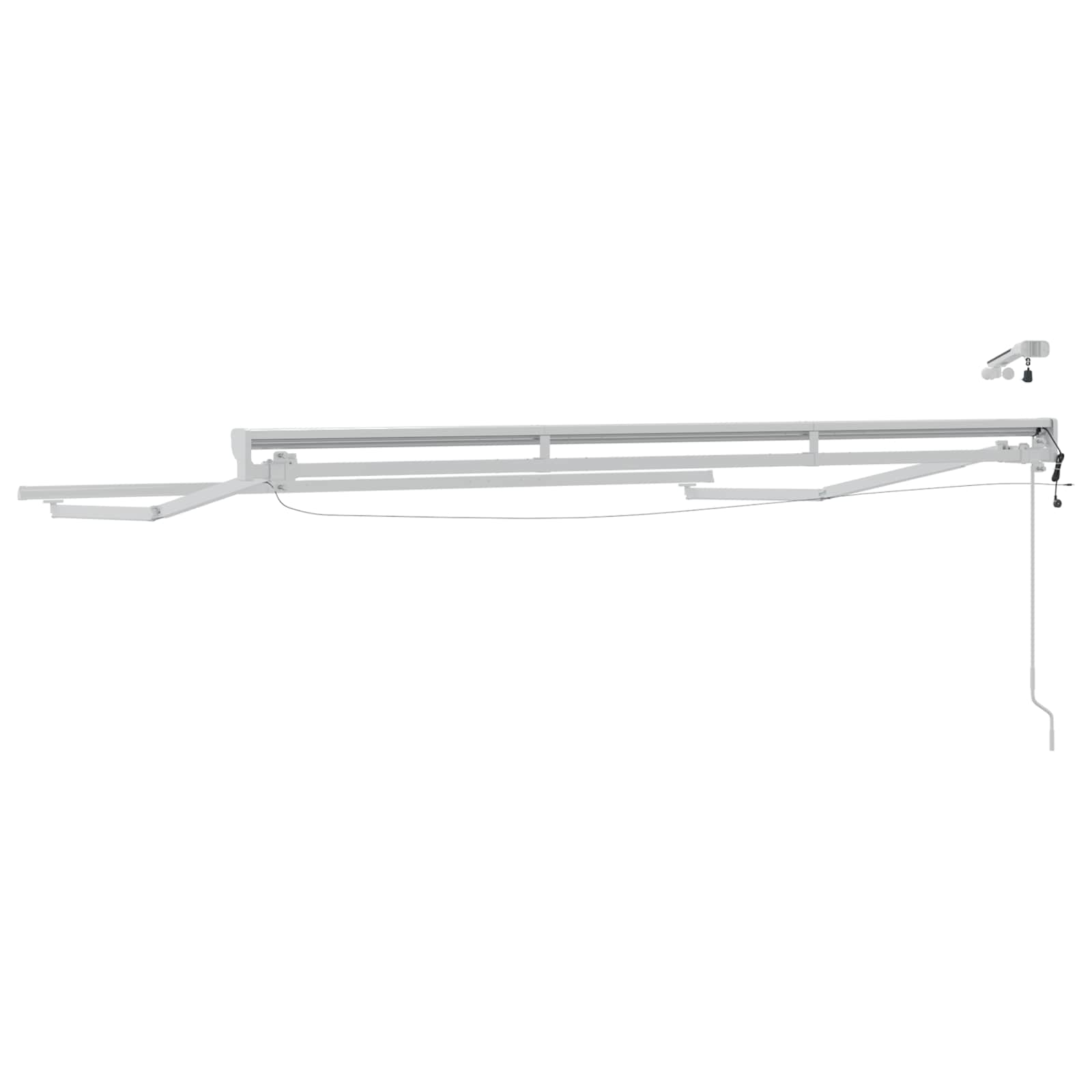 Elektrisch Zonnescherm Frame met LED's Wit 3,5 x 2,5 m image 5