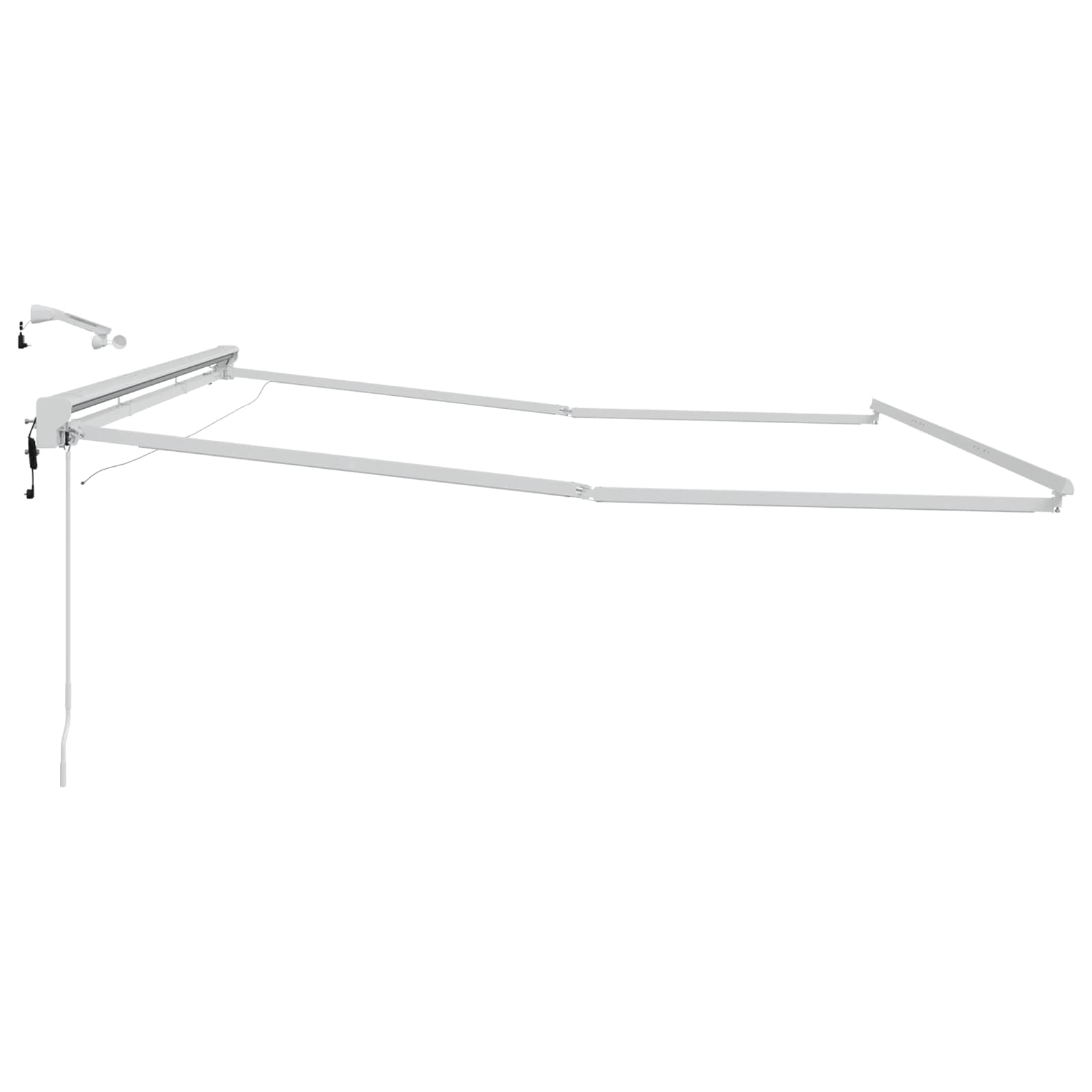 Elektrisch Zonnescherm Frame met LED's Wit 4 × 3 m Aluminium image 4