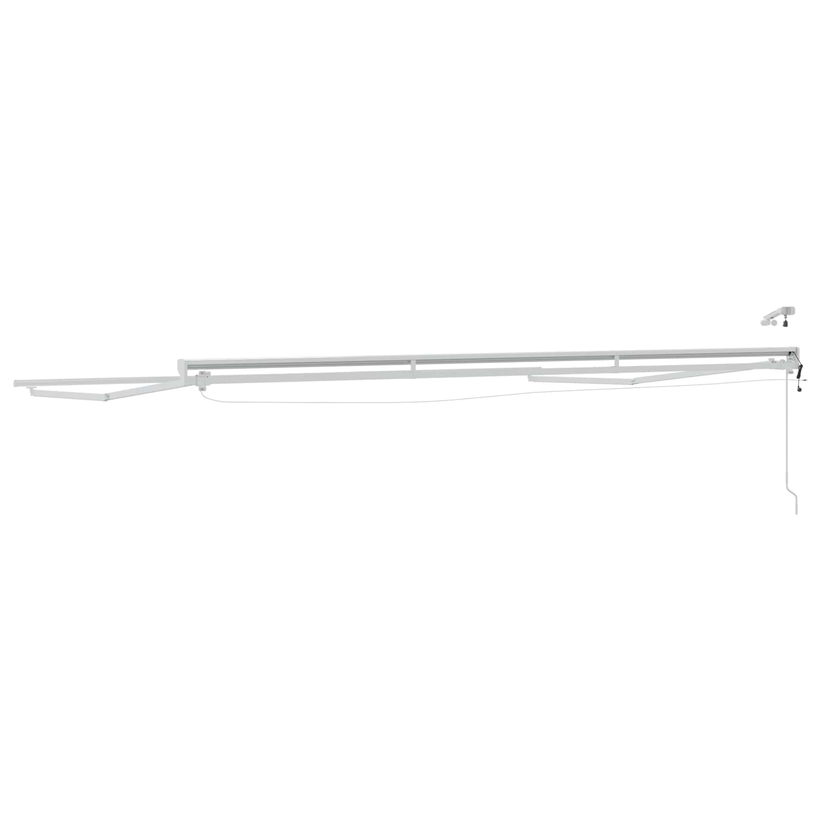 Elektrisch Zonnescherm Frame met LED's Wit 4 × 3,5 m Aluminium image 5