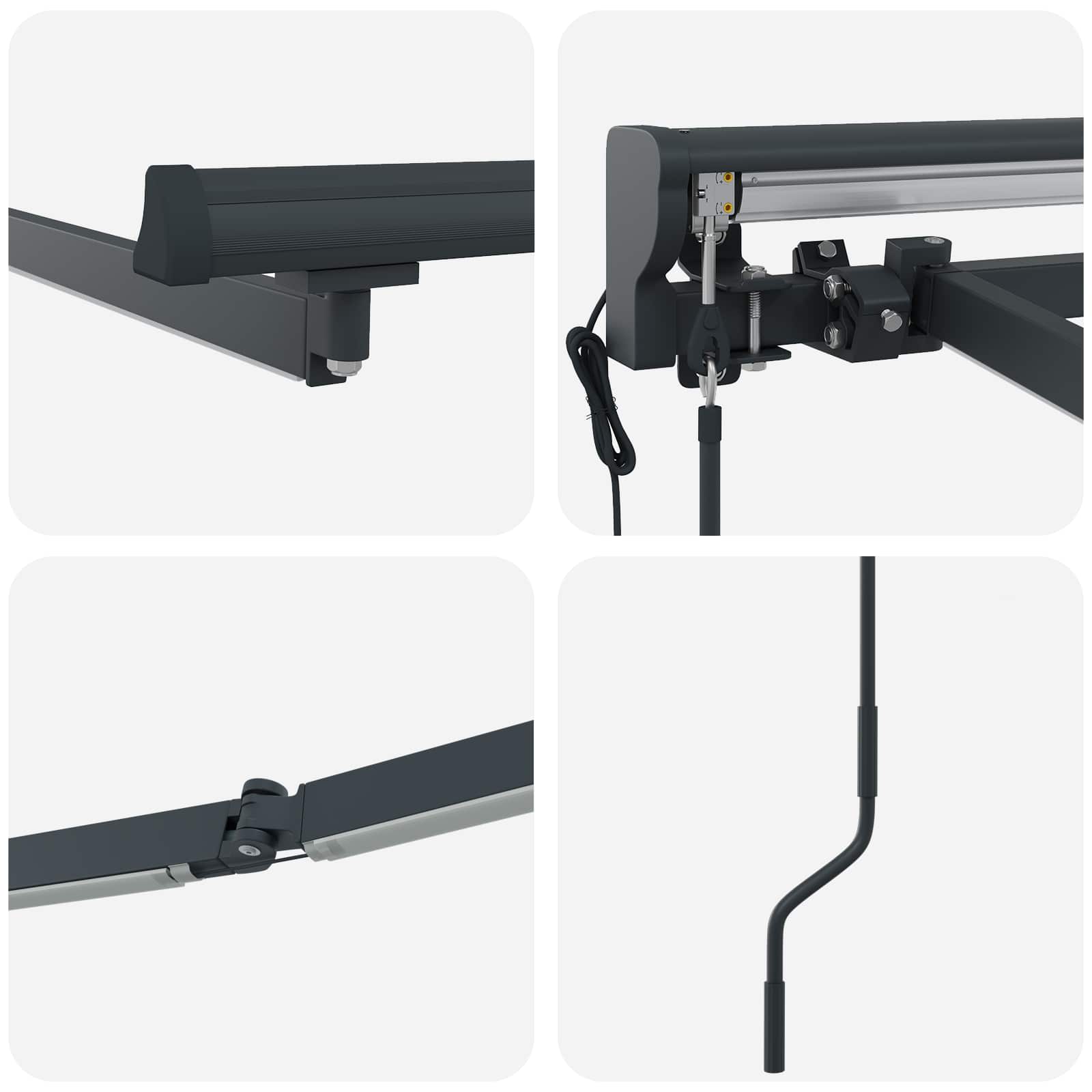 Elektrisch Zonnescherm Frame met LED's Antraciet 2,5 x 2 m image 6