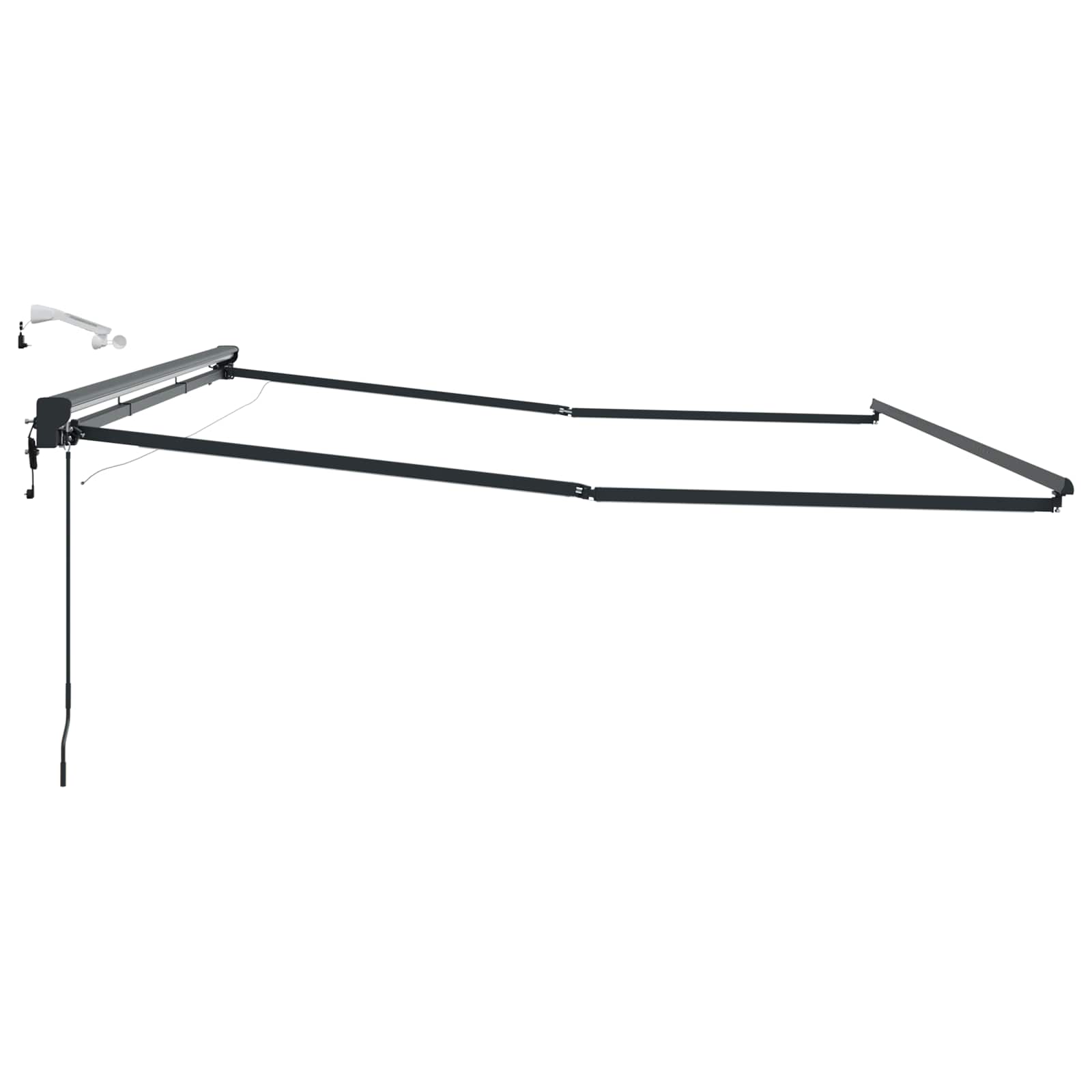 Elektrisch Zonnescherm Frame met LED's Antraciet 4,5 × 3 m image 4