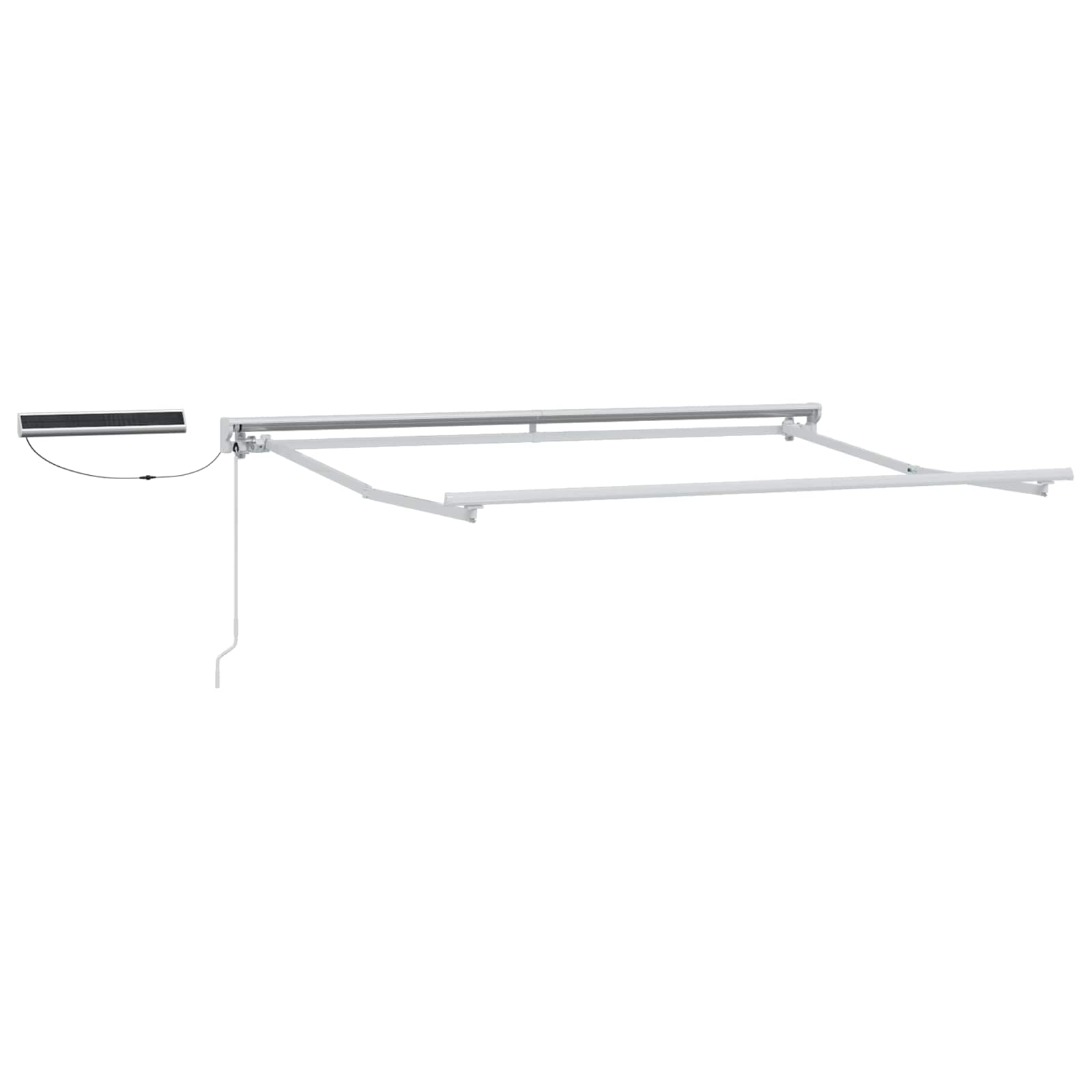 Elektrisch uitschuifbaar zonnescherm frame Wit 3 x 2,5 m Staal