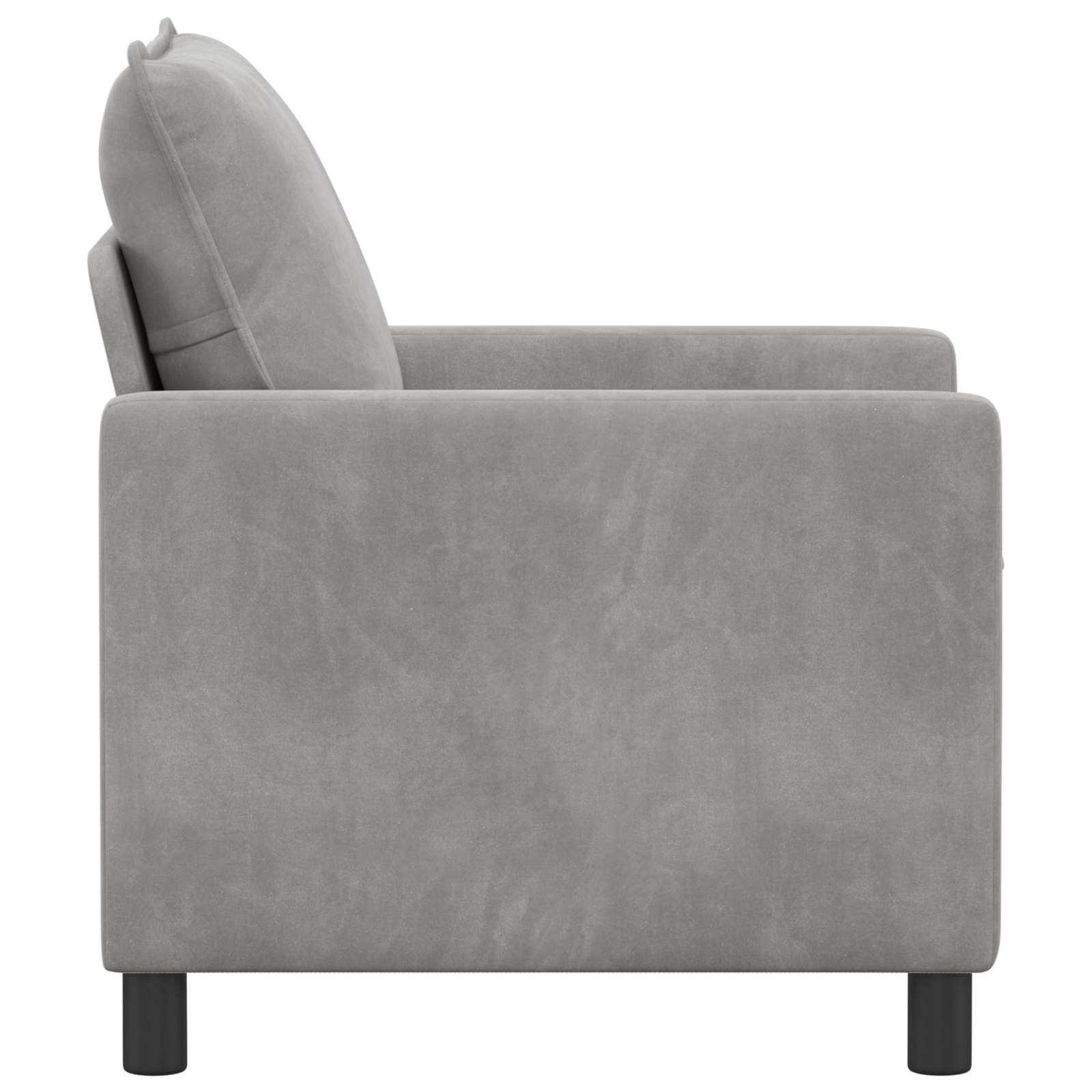 vidaXL Kavč Svetlo siva 76 x 81 x 87,5 cm Žamet - slika 4