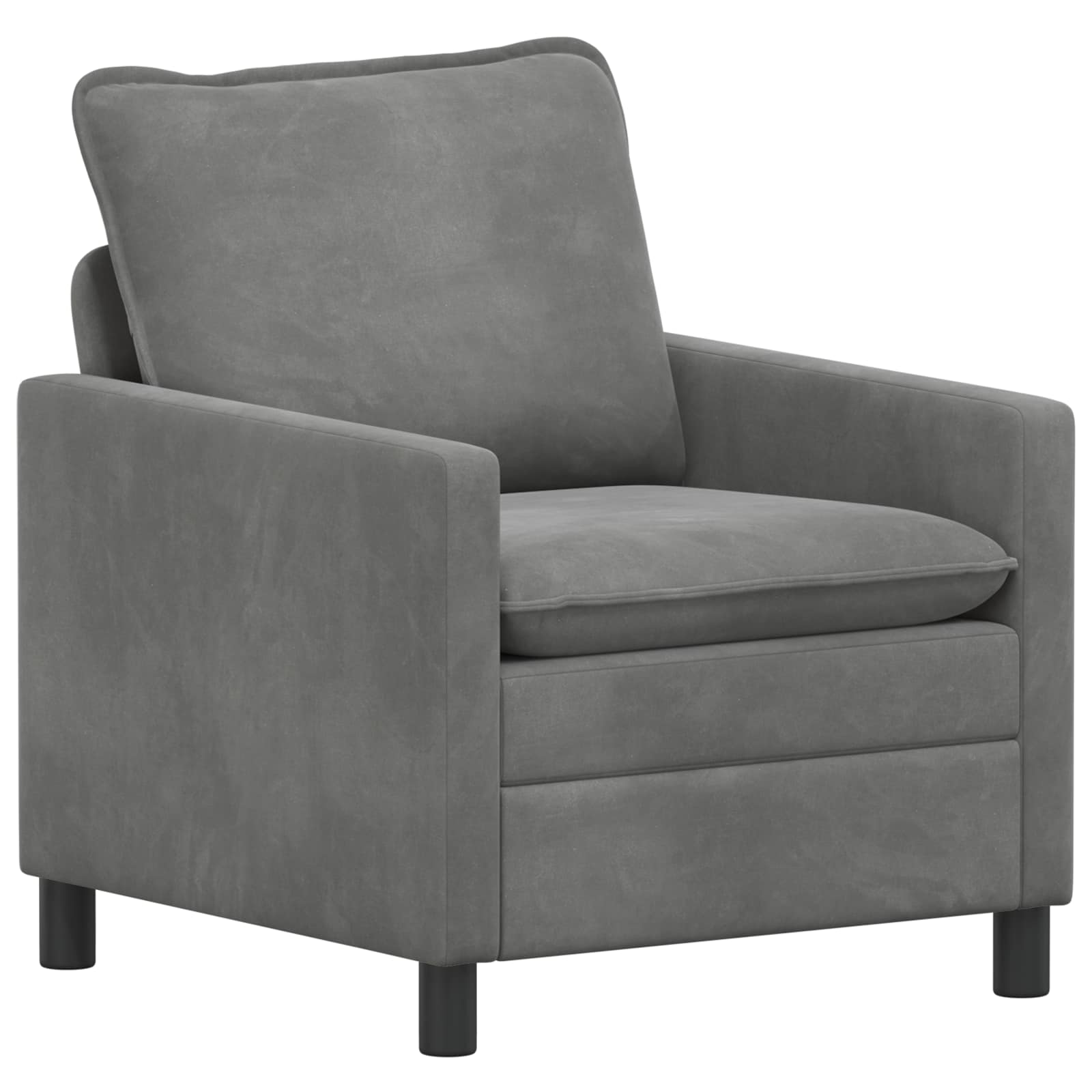 vidaXL Kavč Temno siva 76 x 81 x 87,5 cm Žamet - slika 2